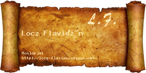 Locz Flavián névjegykártya